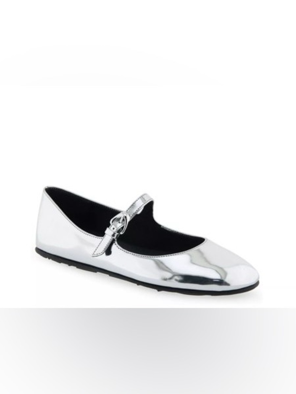 Aerosoles Perry Mary Jane Flat Silver Size 8
